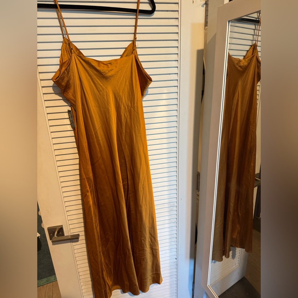 Express Marigold Midi Slip Dress Size XL NWT - Picture 3 of 5